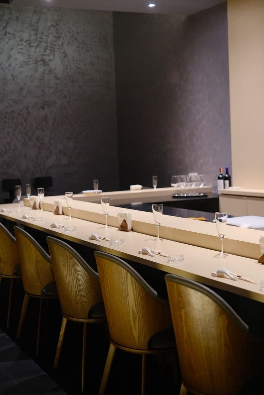 The empty DEN Culinary counter before service